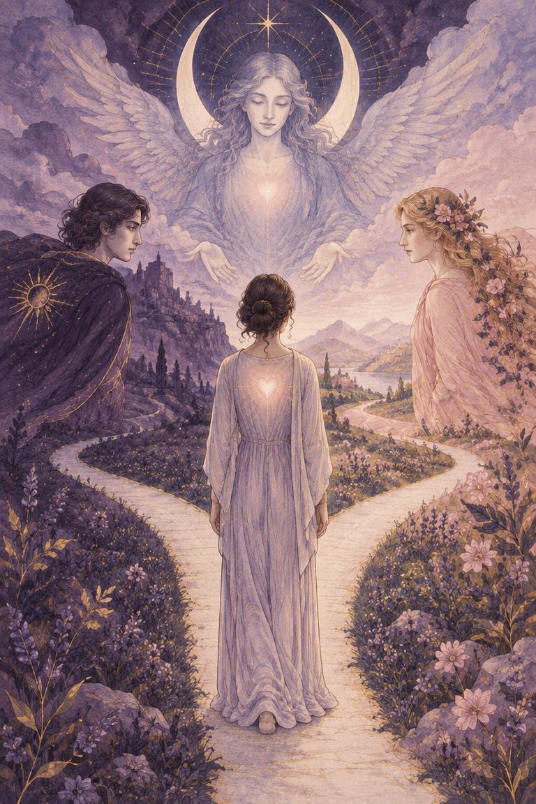 Illustration de l’arcane L’Amoureux