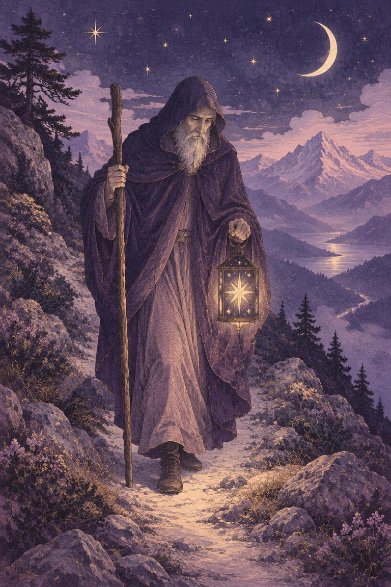 Illustration de l’arcane L’Ermite