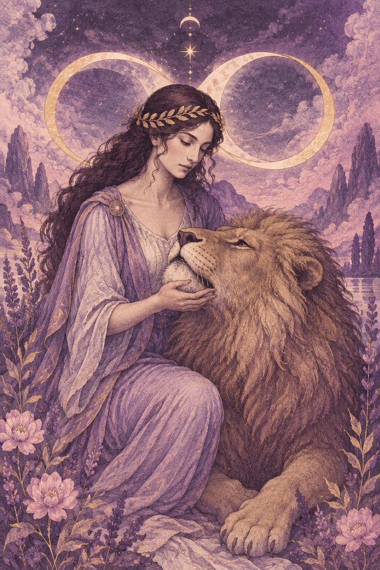 Illustration de l’arcane La Force