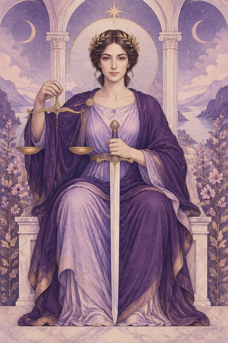 Illustration de l’arcane La Justice