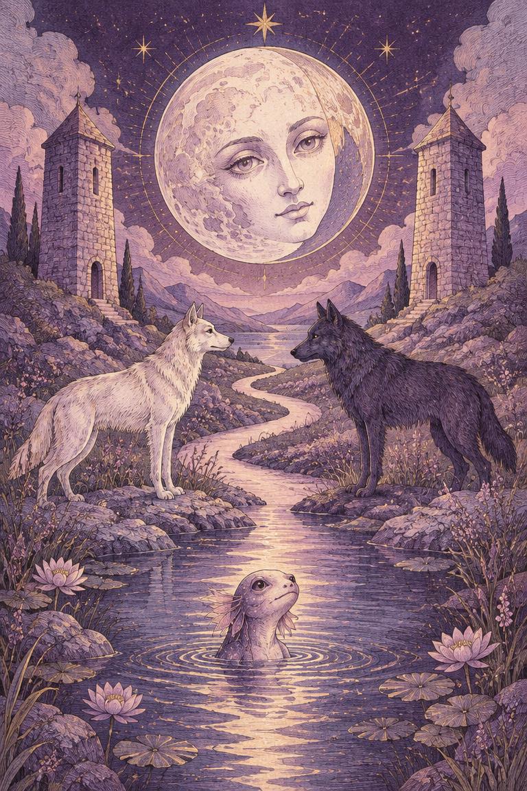 Illustration de l’arcane La Lune