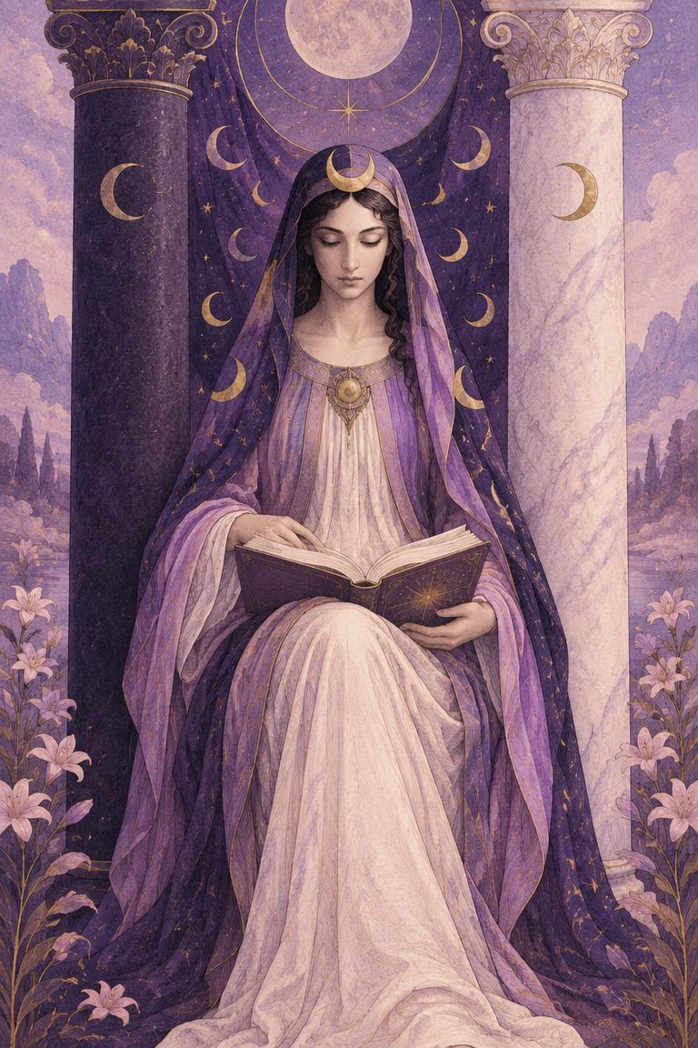 Illustration de l’arcane La Papesse