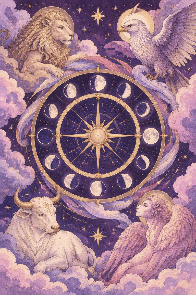 Illustration de l’arcane La Roue de Fortune