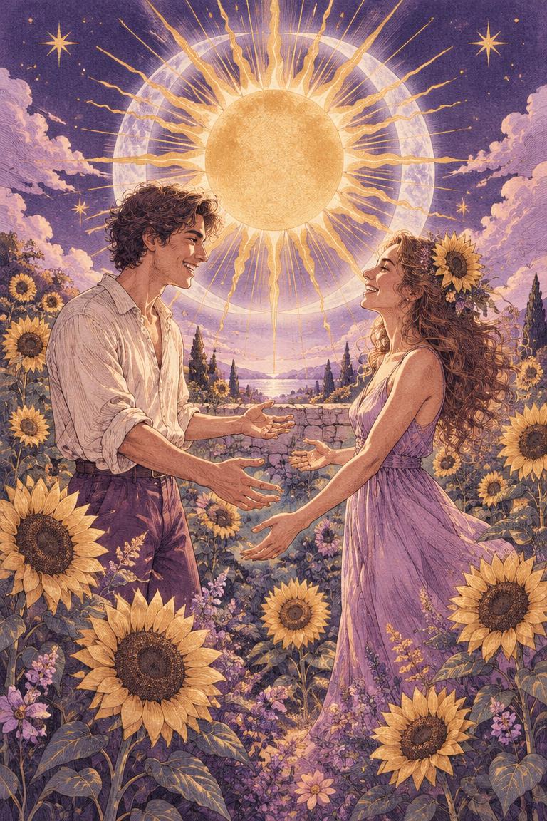 Illustration de l’arcane Le Soleil