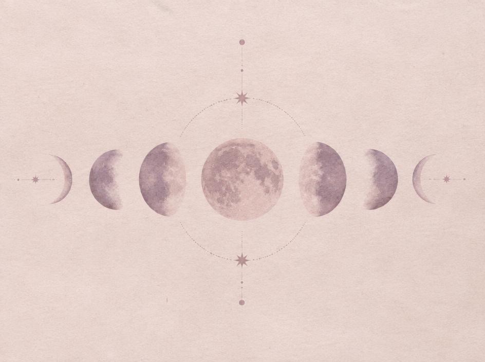 Illustration des différentes phases de la Lune