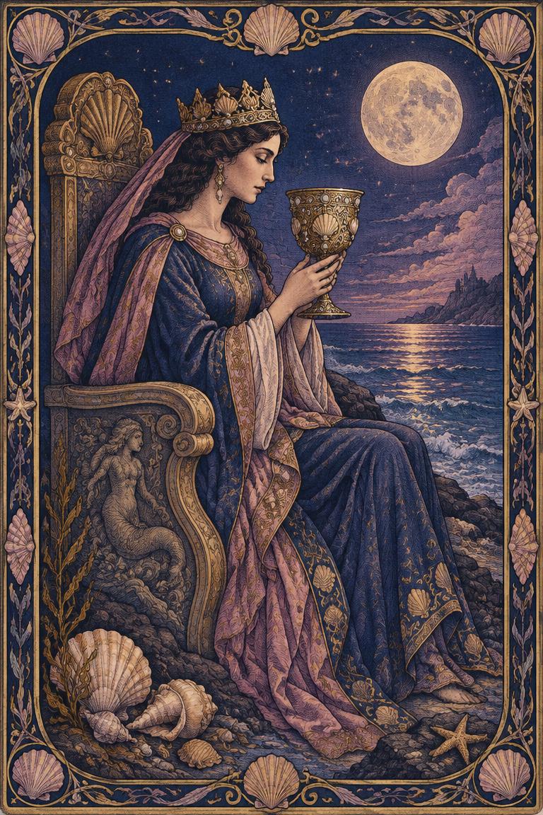 Illustration de l’arcane Reine de Coupes