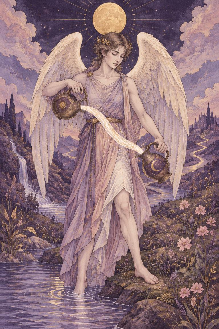 Illustration de l’arcane Tempérance